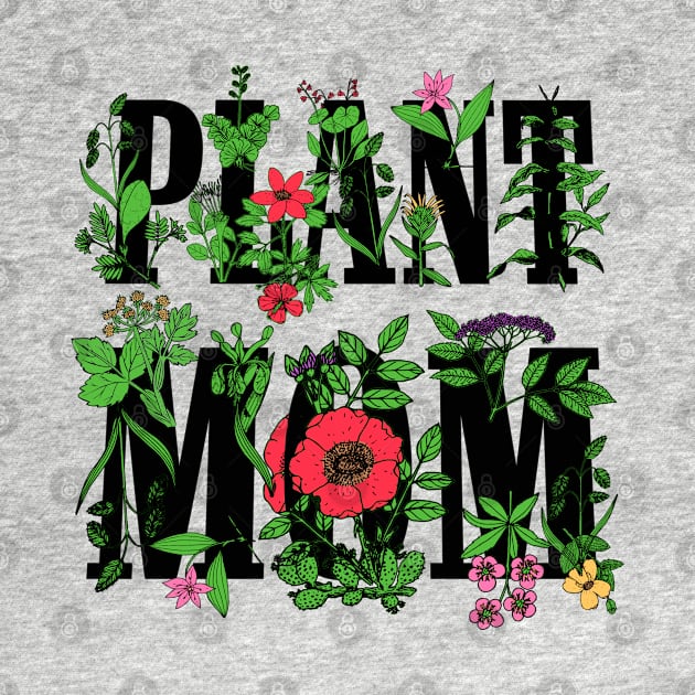 PLANT MOM 🌿 Nature Plant Lover Floral Garden Flowers Herbs Mothers Day Plant Lady Birthday Gift Ideas Mug Sticker Shirt Pillow Tote and More by blueversion